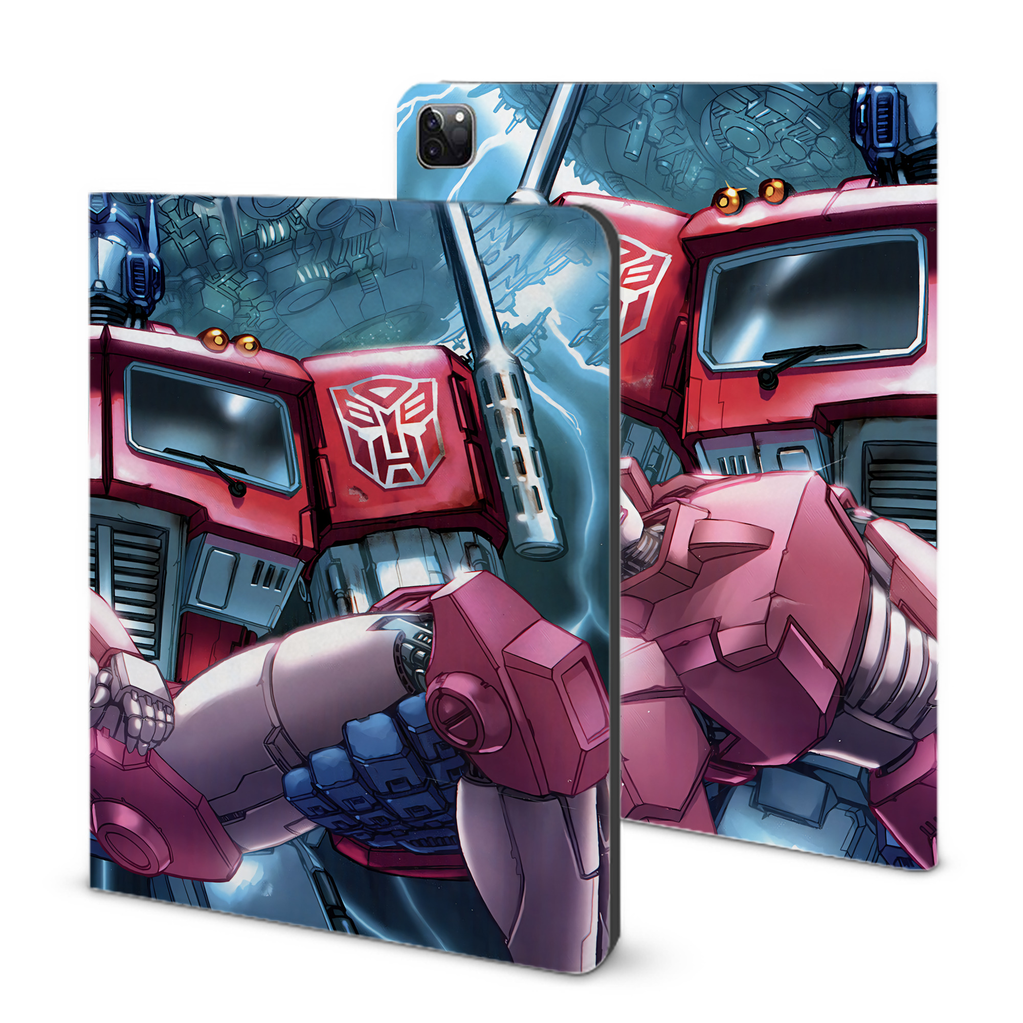 （画像用） Transformers トランスフォーマー IPad ケース ブック型 PUレザー TPU 耐衝撃 軽量 薄型 ペン収納なし 全面保護 IPad 各モデル対応